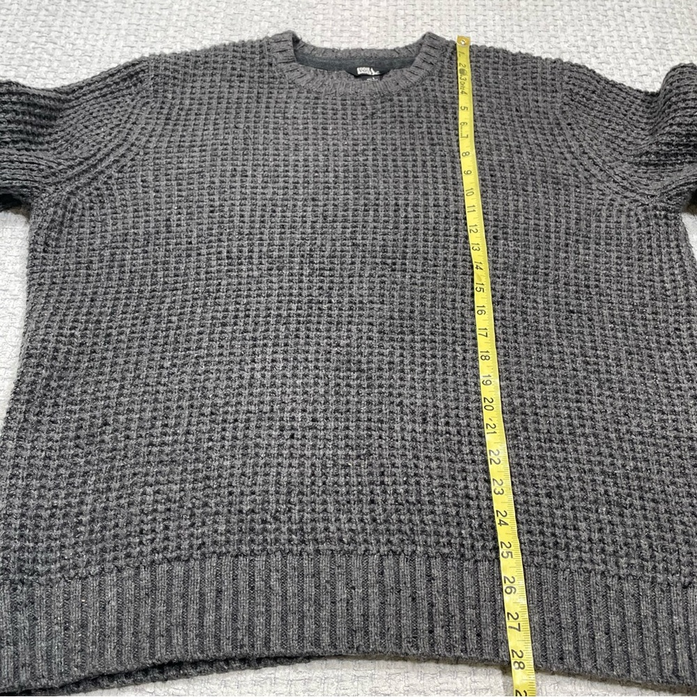 Men's Eddie Bauer Thick Chunky Fisherman’s Style Crewneck Sweater Gray Large - Picture 13 of 14